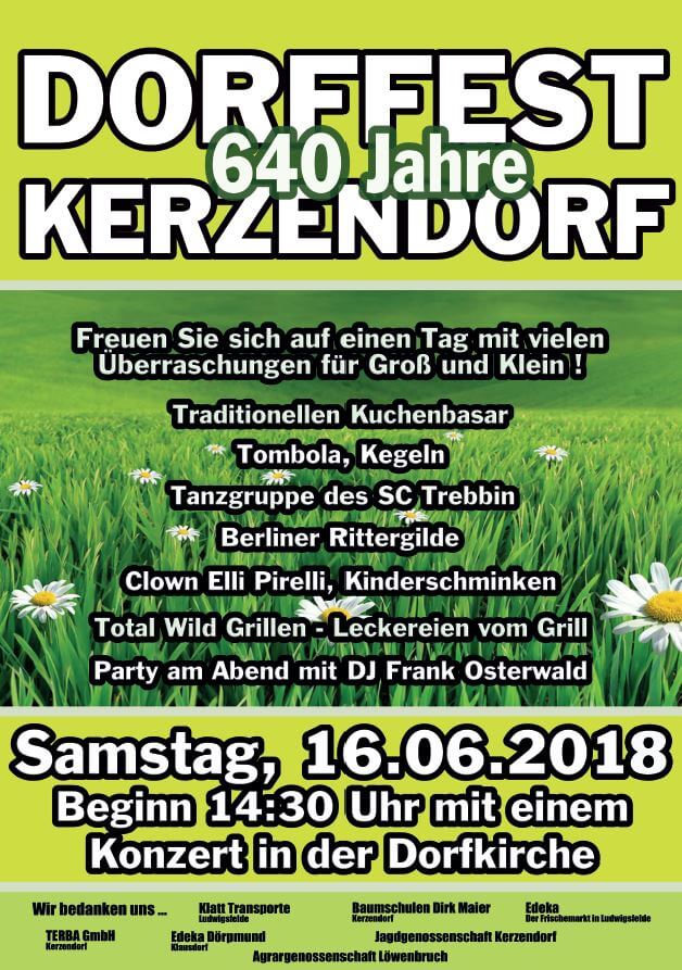 Dorffest 640 Jahre Kerzendorf Stadt Ludwigsfelde